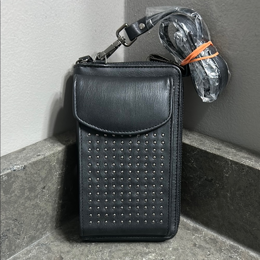 Black Studded Crossbody Bag